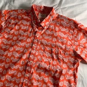 Men’s orange Coastal Cotton short sleeve button down shirt